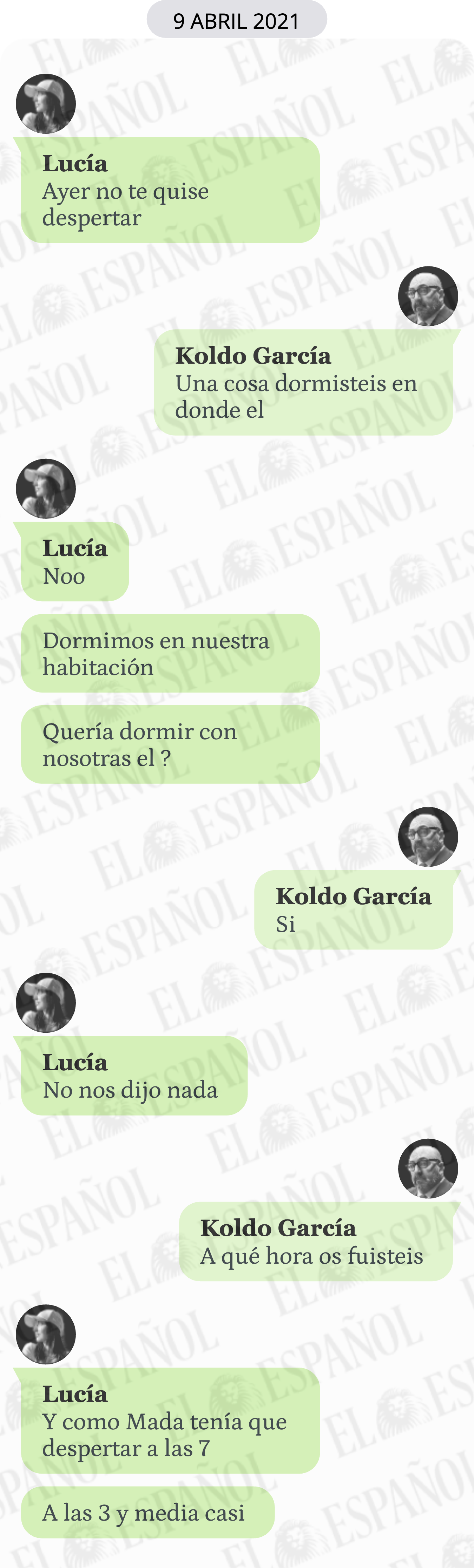 Conversación entre Lucía y Koldo García