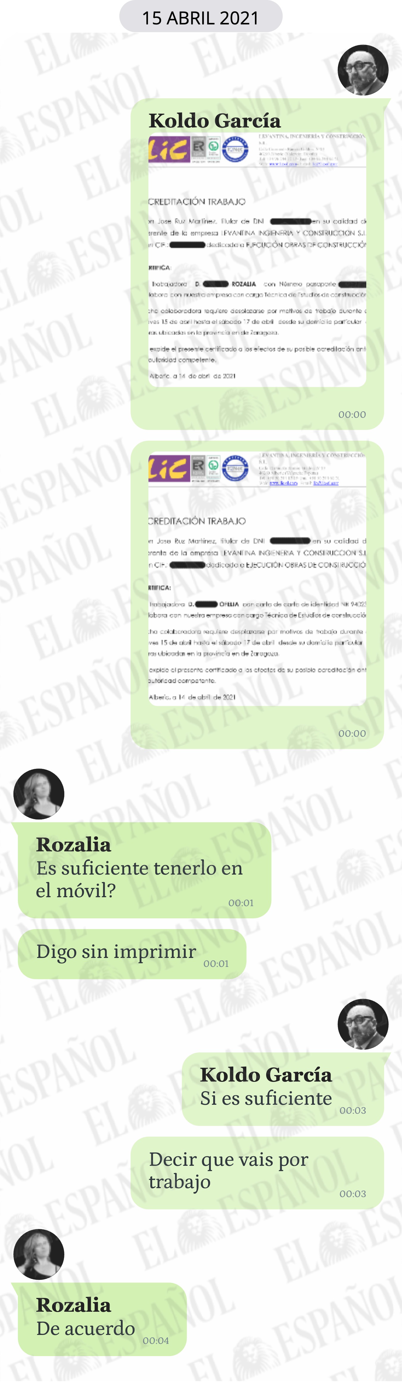 Conversación entre Rozalia y Koldo García