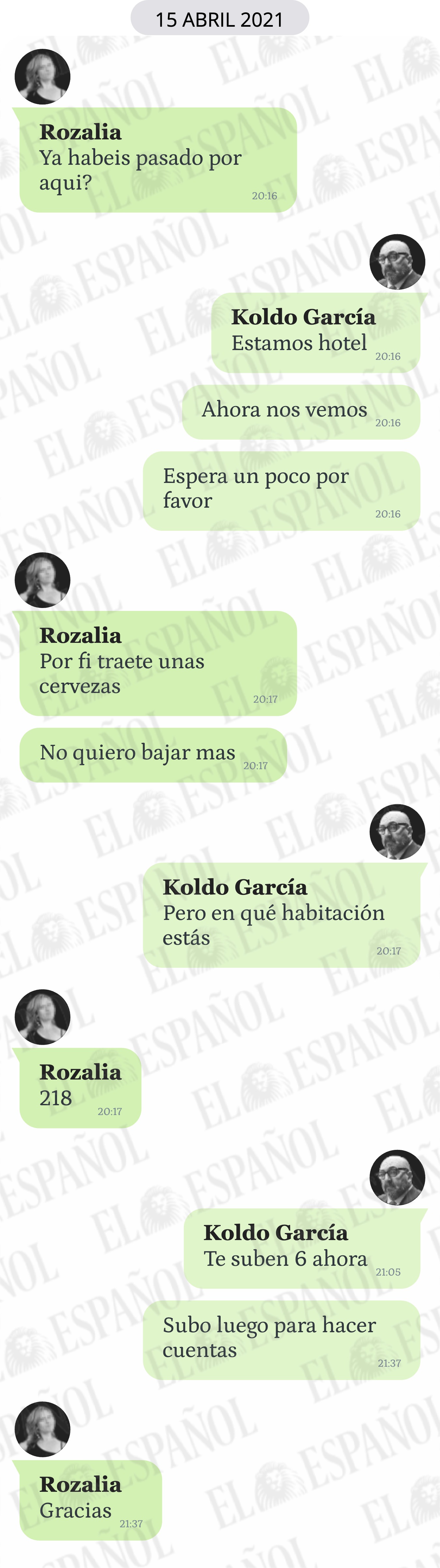 Conversación entre Rozalia y Koldo García