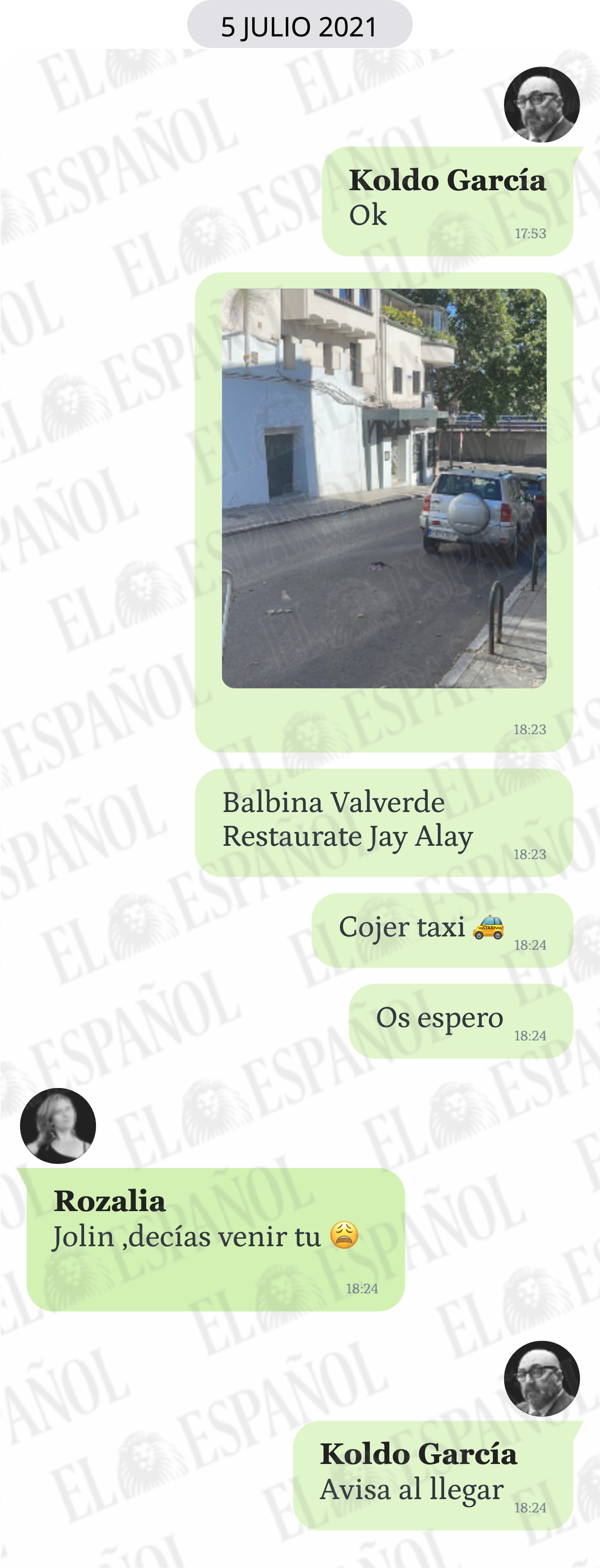 Conversación entre Rozalia y Koldo García