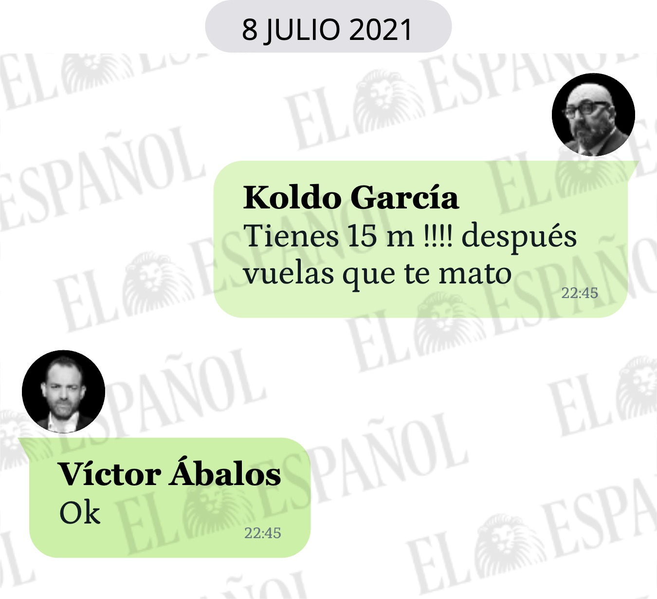 Conversación entre Koldo García y Víctor Ábalos